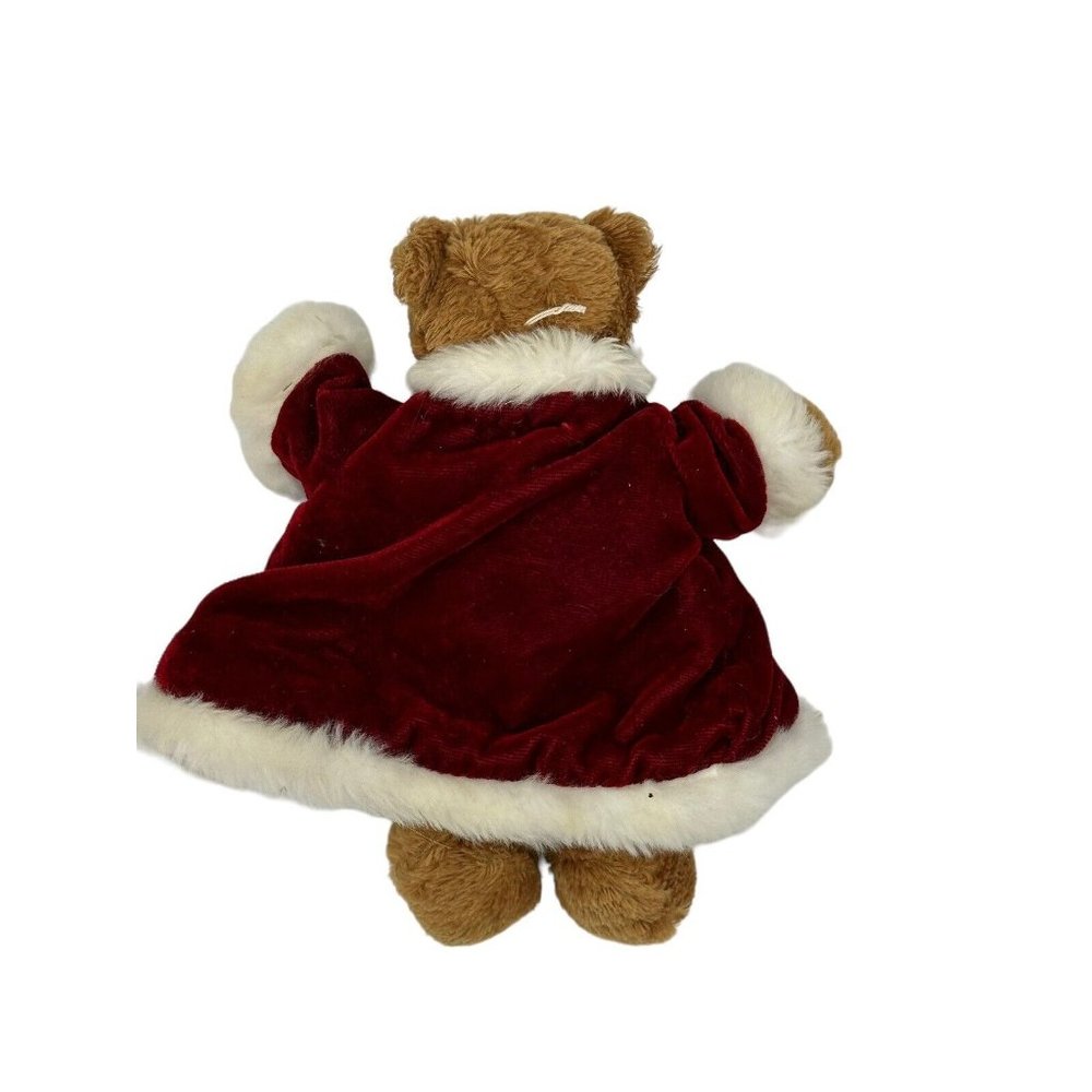 Plushland Christmas Bear 2000 March Of Dimes Brown Bear Christmas Coat NO HAT - Picture 3 of 5